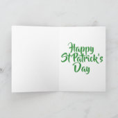 Lustiges Dabbing Regenbogen Einhorn St. Patrick's Karte (Innenseite)
