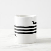 Lustiges Dackel-Tassenschwarzes Kaffeetasse (Mittel)