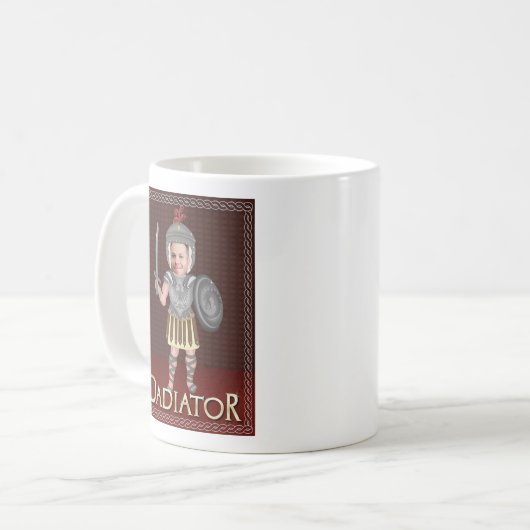 Lustiges Dadiator Vater-Foto kundenspezifisches Kaffeetasse (Vorderseite Links)