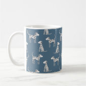 Lustiges Dalmatiner-Hund-Muster Kaffeetasse (Links)