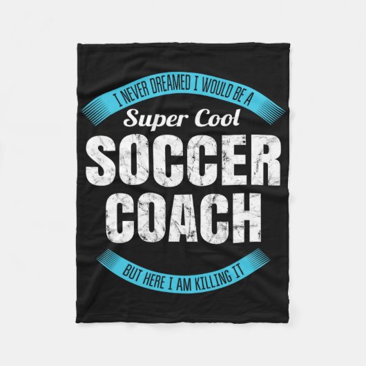 Lustiges Dankeschön-Geschenk für Fußballtrainer Fleecedecke (Vorderseite)