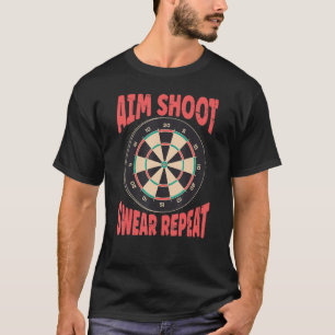 Lustiges Dart-Shirt Spieler Dartboard Ziel werfen T-Shirt