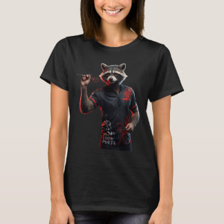 Lustiges Dart-Waschbär-T-Shirt für Dartpfeile Dart T-Shirt