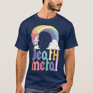 Lustiges Death Metal Einhorn Süße Rockmusik Band L T-Shirt