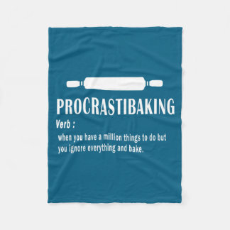 Lustiges Definition von Procrastibaking - Backlieb Fleecedecke