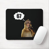 Lustiges Denkender Affe Meme Sechs Sieben 6 7 Meme Mousepad (Mit Mouse)
