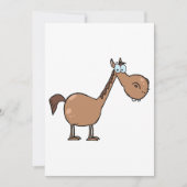 Lustiges Derpy-Pferd Alberner Brauner Hengst Einladung (Vorderseite)