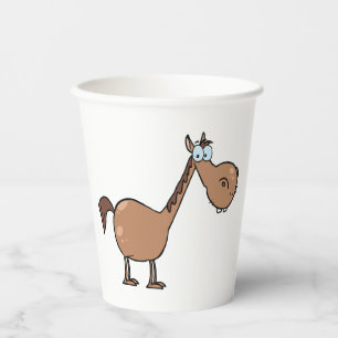 Lustiges Derpy-Pferd Alberner Brauner Hengst Pappbecher