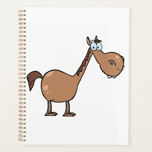 Lustiges Derpy-Pferd Alberner Brauner Hengst Planer (Vorderseite)