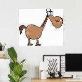 Lustiges Derpy-Pferd Alberner Brauner Hengst Poster (Heimbüro)