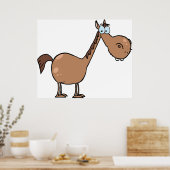 Lustiges Derpy-Pferd Alberner Brauner Hengst Poster (Küche)