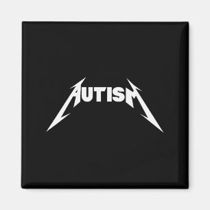 Lustiges Design Autismus Skelett Meme Metal Rock f Magnet