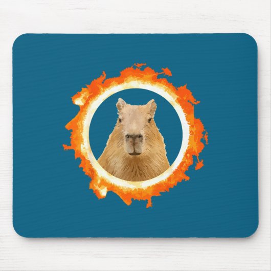 Lustiges Design Capybara Finsternis Meme Solar Tie Mousepad (Vorne)