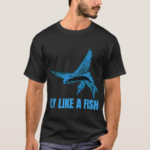 Lustiges Design eines fliegenden Fisches, flieg wi T-Shirt