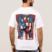 lustiges Design für das Shirt Eine Faust in Form (Rückseite)