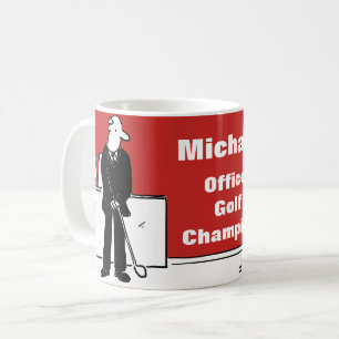 Lustiges Design für den Büro-Golfliebhaber Kaffeetasse