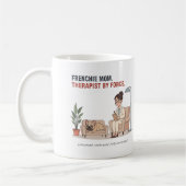 Lustiges Design für Frenchie-Mütter, Therapeutin w Kaffeetasse (Links)
