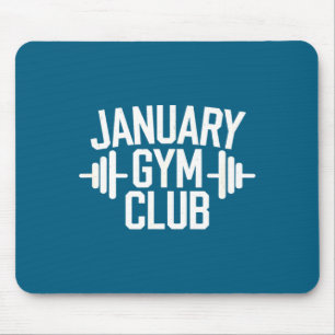 Lustiges Design Januar Fitnessstudio Fitness Worko Mousepad
