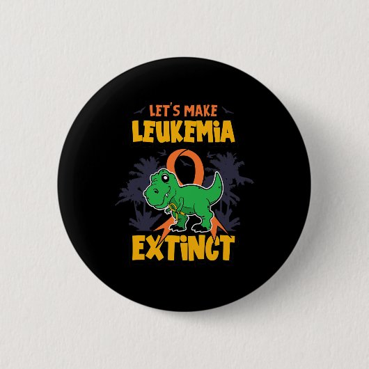 Lustiges Design Leukämie ausrotten Button (Vorderseite)