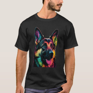 Lustiges Deutscher-Schaferhund-Design Art Kostüm O T-Shirt