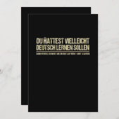 lustiges deutsches Sprichwort Save The Date (Vorne/Hinten)