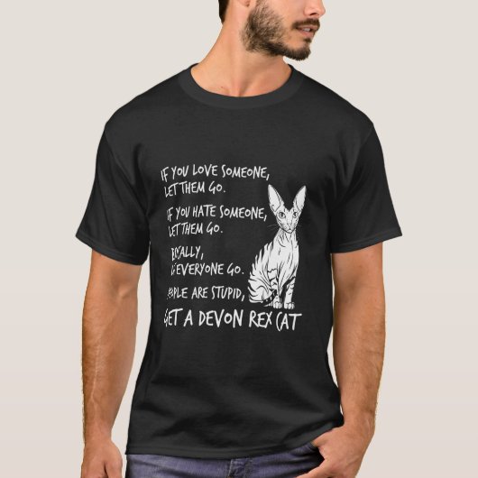 Lustiges Devon-Rex-Pixie-Katzendesign für Katzenli T-Shirt (Vorderseite)