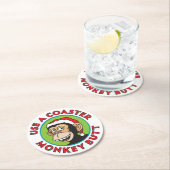 Lustiges Dezember-Party Runder Pappuntersetzer (Vor Ort)