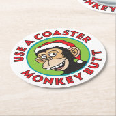 Lustiges Dezember-Party Runder Pappuntersetzer (Angewinkelt)