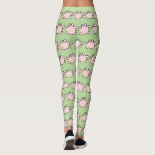 Lustiges die 6 Cartoon-Illustrations-Schwein Leggings