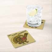 Lustiges die Erntedank-Türkei-Wortspiel Rechteckiger Pappuntersetzer (Vor Ort)