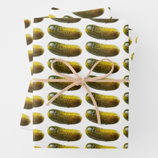 Lustiges Dillgurkenmuster – Eigenwilliges Design f Geschenkpapier Set (Beispiel)