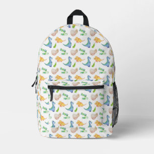Lustiges Dino-Party-Muster Bedruckter Rucksack