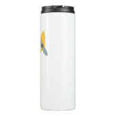 lustiges Dinosaurier-Party mit Gelbhubschrauber Thermosbecher (Rückseite)