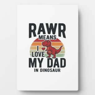 Lustiges Dinosaurier-Vater RAWR Vintage-Shirt-Desi Fotoplatte