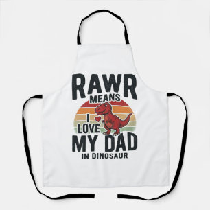 Lustiges Dinosaurier-Vater RAWR Vintage-Shirt-Desi Schürze