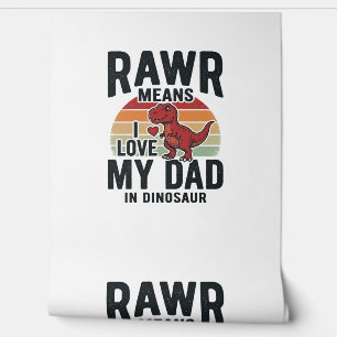 Lustiges Dinosaurier-Vater RAWR Vintage-Shirt-Desi Tapete