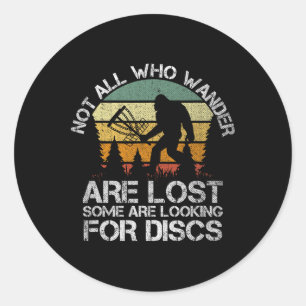 Lustiges Disc-Golf-Bigfoot-T-Shirt für Männer Frau Runder Aufkleber