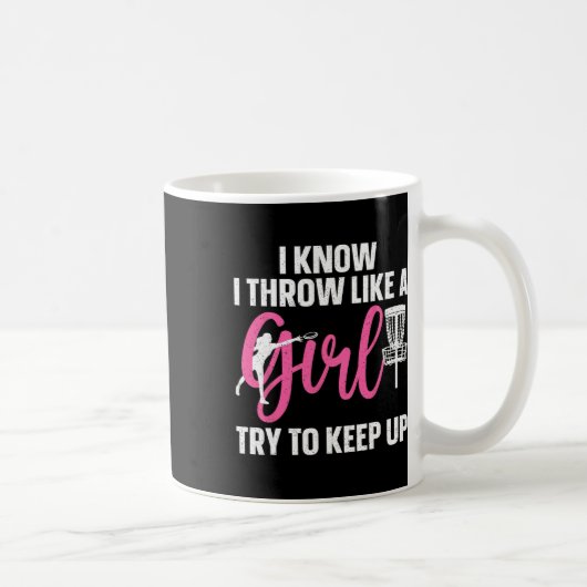 Lustiges Disc-Golf-Design für Mädchen Frauen Disc Kaffeetasse (Rechts)