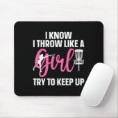 Lustiges Disc-Golf-Design für Mädchen Frauen Disc Mousepad (Mit Mouse)