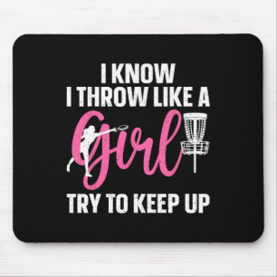 Lustiges Disc-Golf-Design für Mädchen Frauen Disc Mousepad