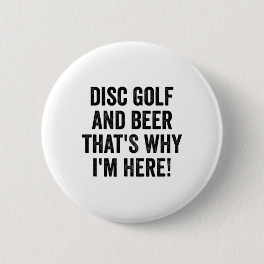 Lustiges Disc-Golf-Shirt Männer Frau Ich Disc Golf Button (Vorderseite)