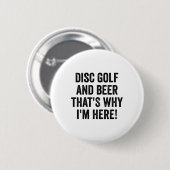 Lustiges Disc-Golf-Shirt Männer Frau Ich Disc Golf Button (Vorne & Hinten)