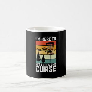 Lustiges Disc-Golf-Shirt traf Bäume und fluche Ret Kaffeetasse