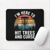 Lustiges Disc Golf trifft Bäume und flucht Retro D Mousepad (Mit Mouse)