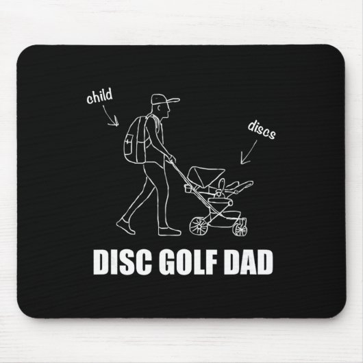 Lustiges Disc-Golf-Vater-Stroller-Ckpack-Kind-T-Sh Mousepad (Vorne)