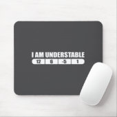 Lustiges Disc-Golf-Zitat-Design, ich bin unterstab Mousepad (Mit Mouse)