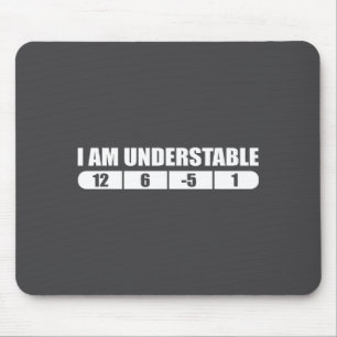 Lustiges Disc-Golf-Zitat-Design, ich bin unterstab Mousepad