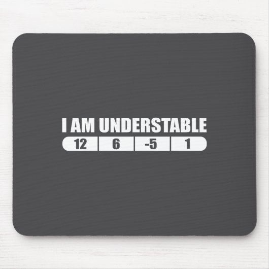 Lustiges Disc-Golf-Zitat-Design, ich bin unterstab Mousepad (Vorne)