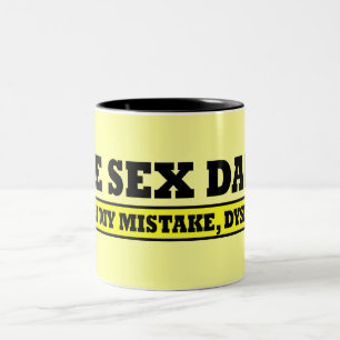Lustiges dislektisches Zeichen Zweifarbige Tasse