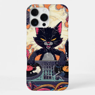 Lustiges DJ-Geschenk Schwarze Katze iPhone 16 Pro Max Hülle